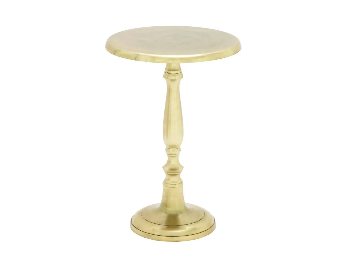 Ivy Collection Bistro Accent Table in Gold by UMA Enterprises