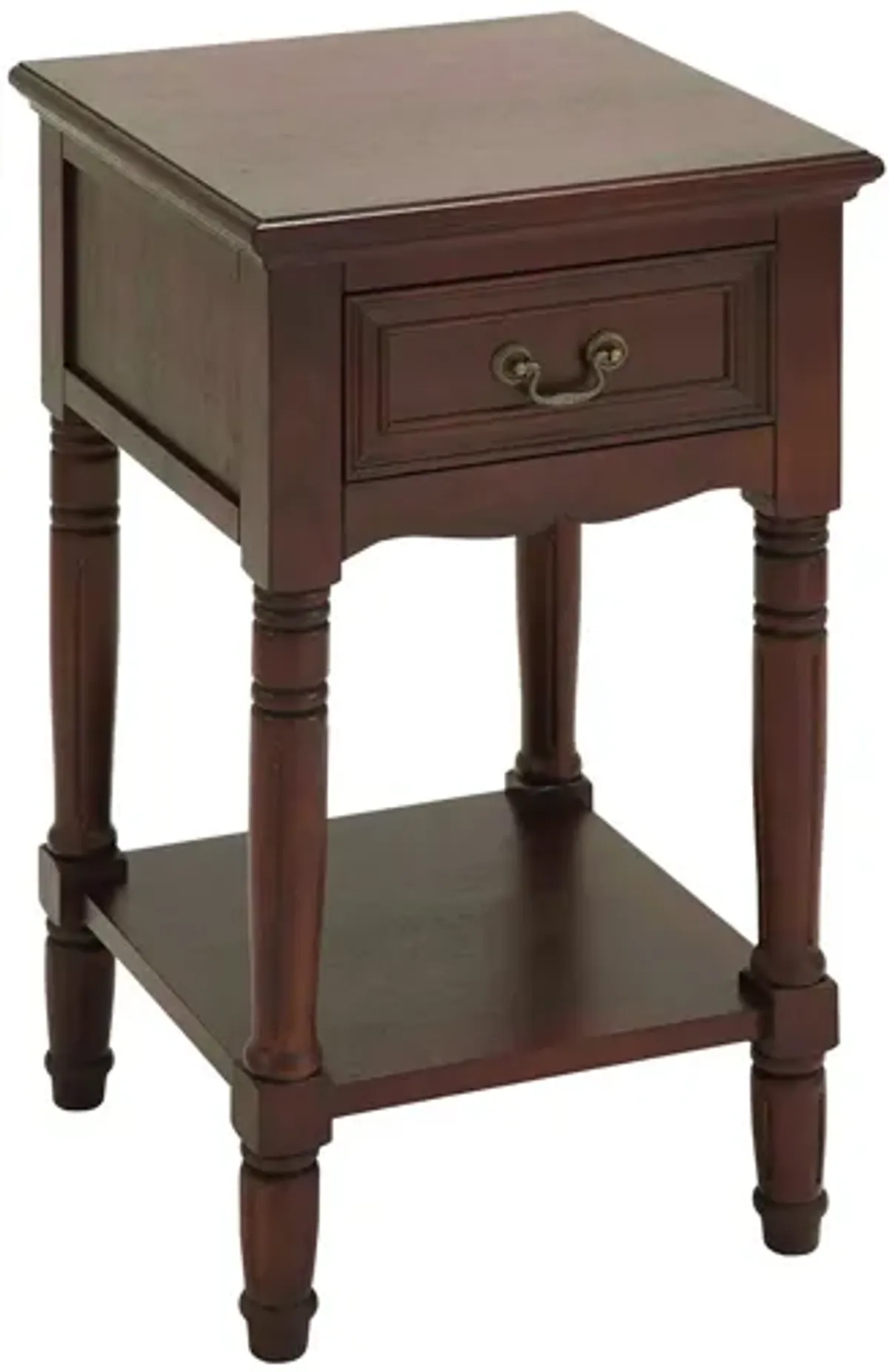 Ivy Collection Side Accent Table in Brown by UMA Enterprises