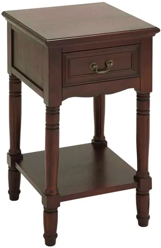 Ivy Collection Side Accent Table in Brown by UMA Enterprises