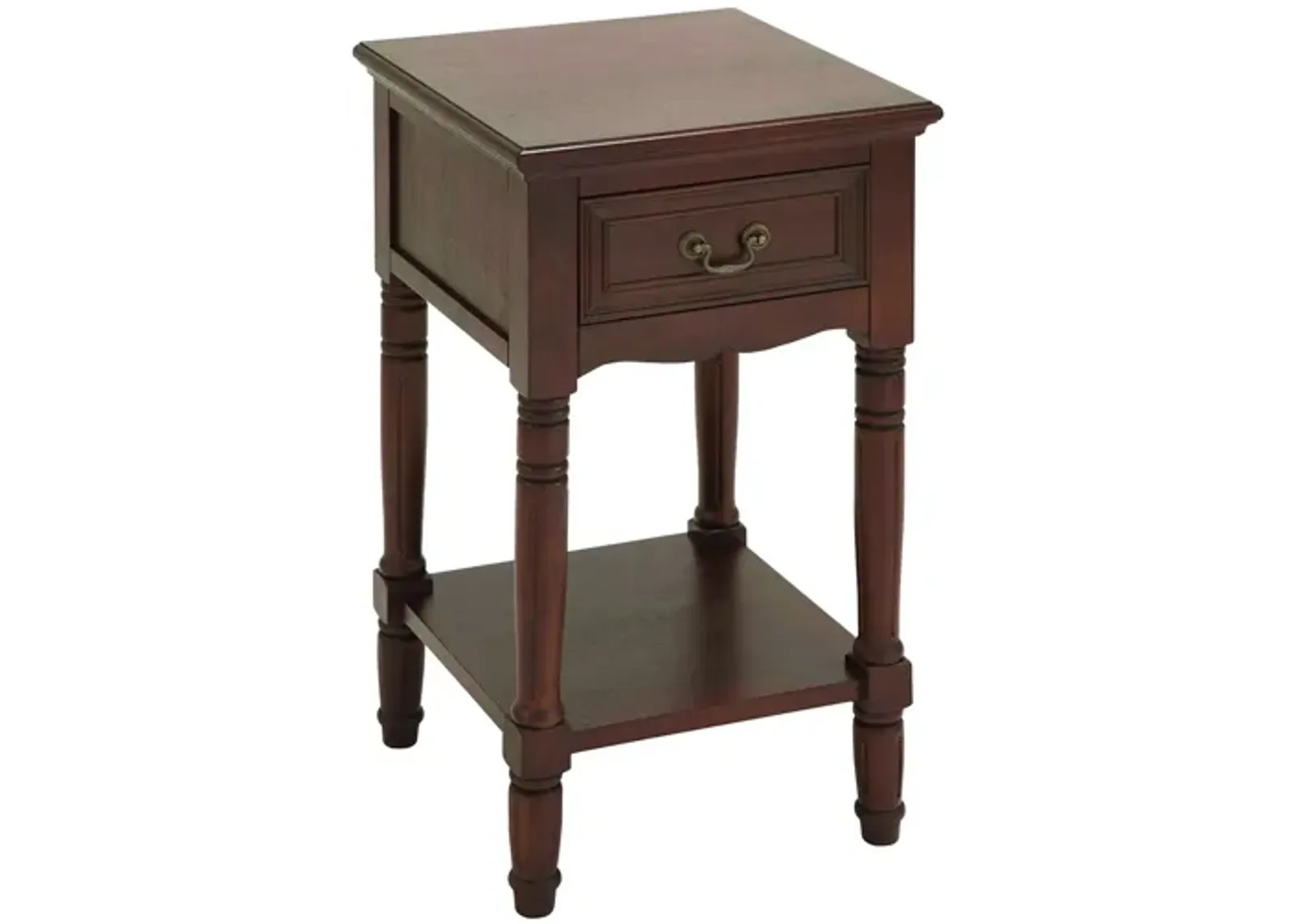 Ivy Collection Side Accent Table in Brown by UMA Enterprises