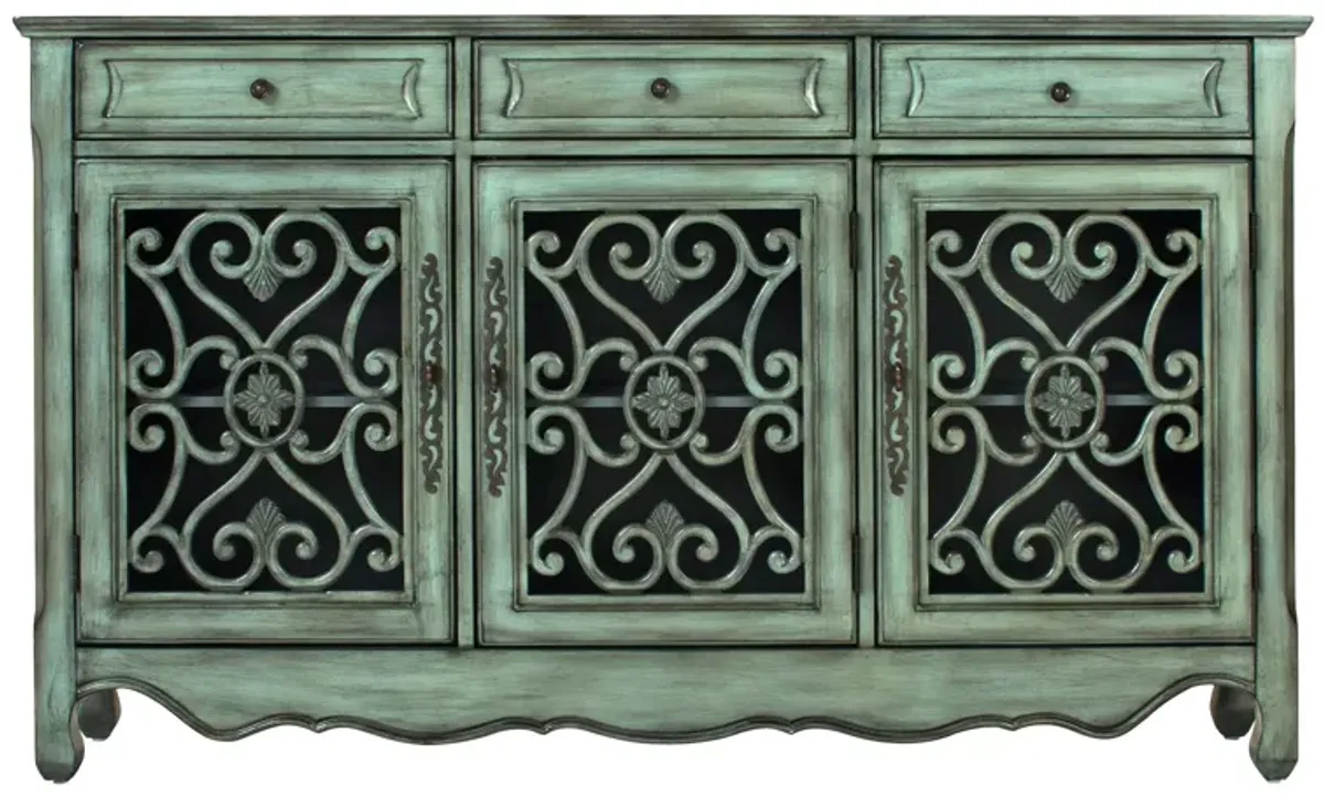 Sylvia Credenza in Green by Coast To Coast Imports