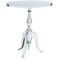 Ivy Collection Sofa Accent Table in Silver by UMA Enterprises