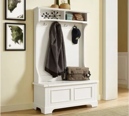 Campbell Hall Tree in White by Crosley Brands