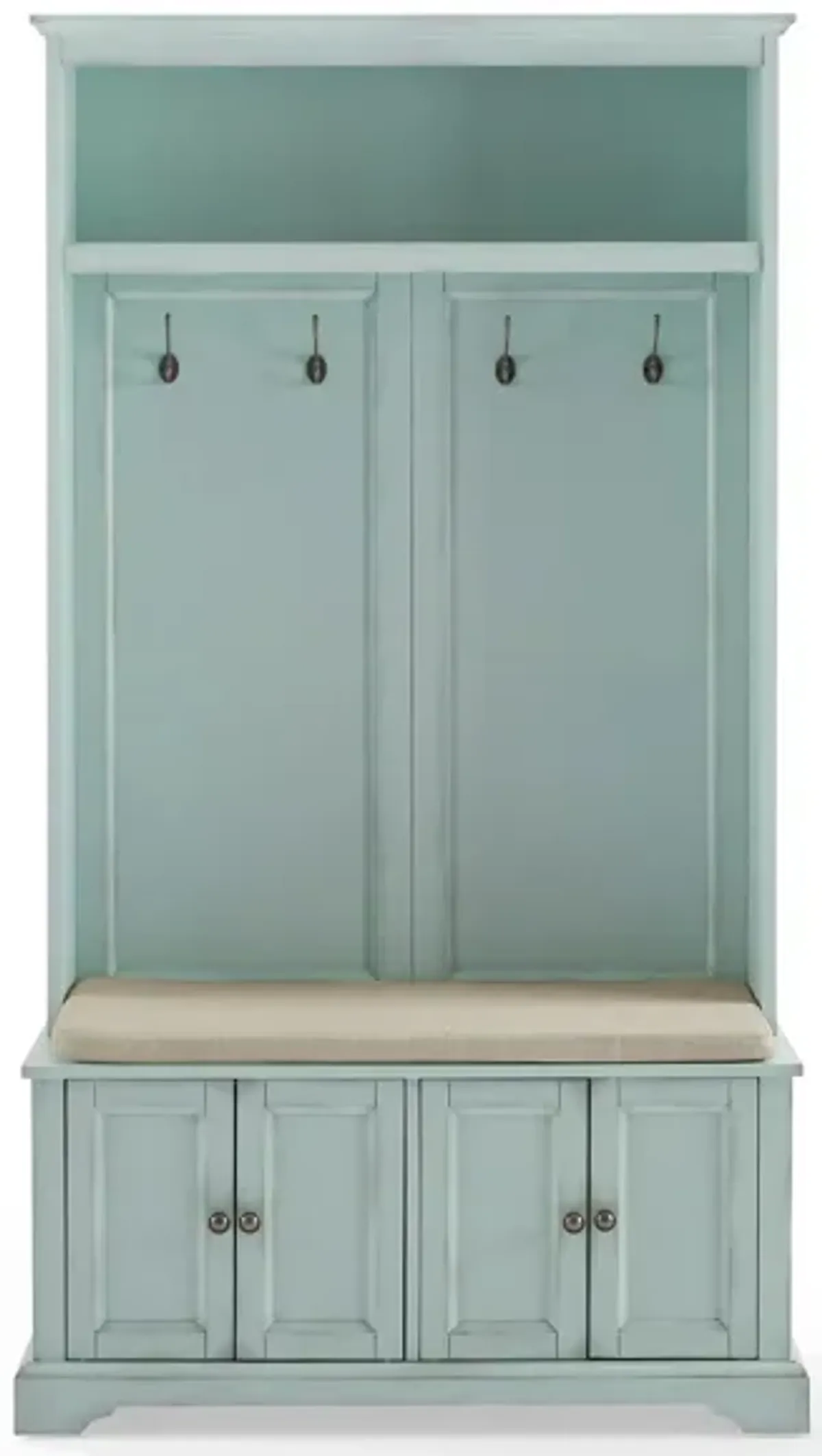 Holbrook Hall Tree in Distressed Seafoam Blue by Crosley Brands