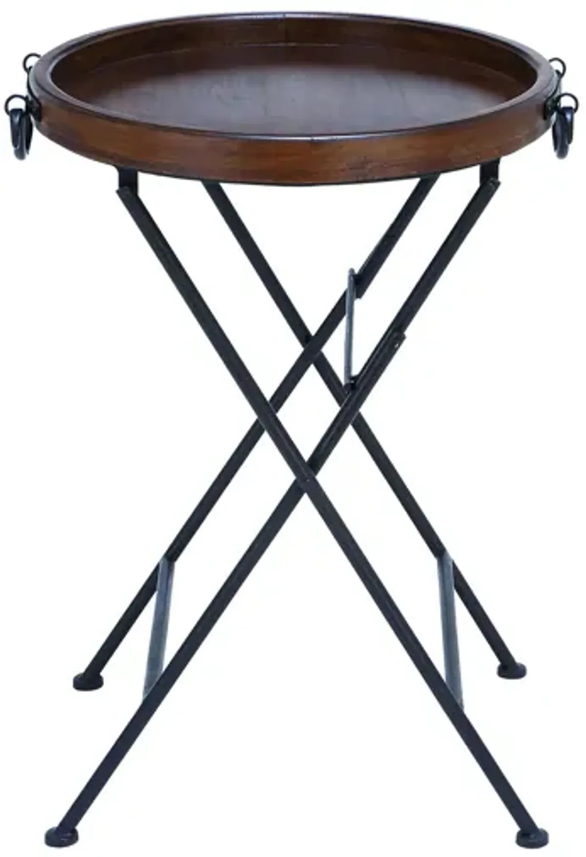 Ivy Collection Tray Accent Table in Black by UMA Enterprises