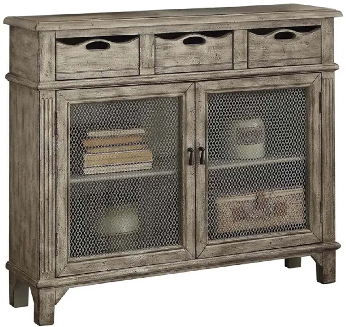 Vernon Console Cabinet in Weathered Gray by Acme Furniture Industry