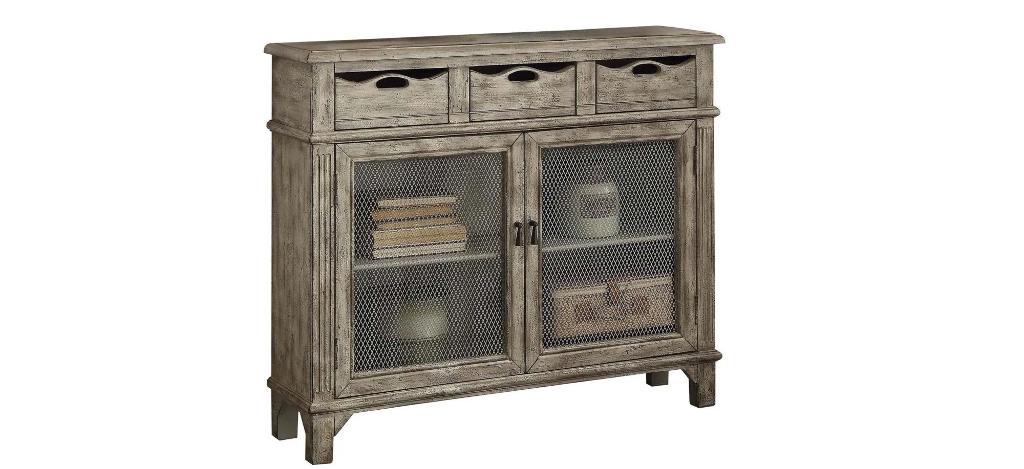 Vernon Console Cabinet in Weathered Gray by Acme Furniture Industry