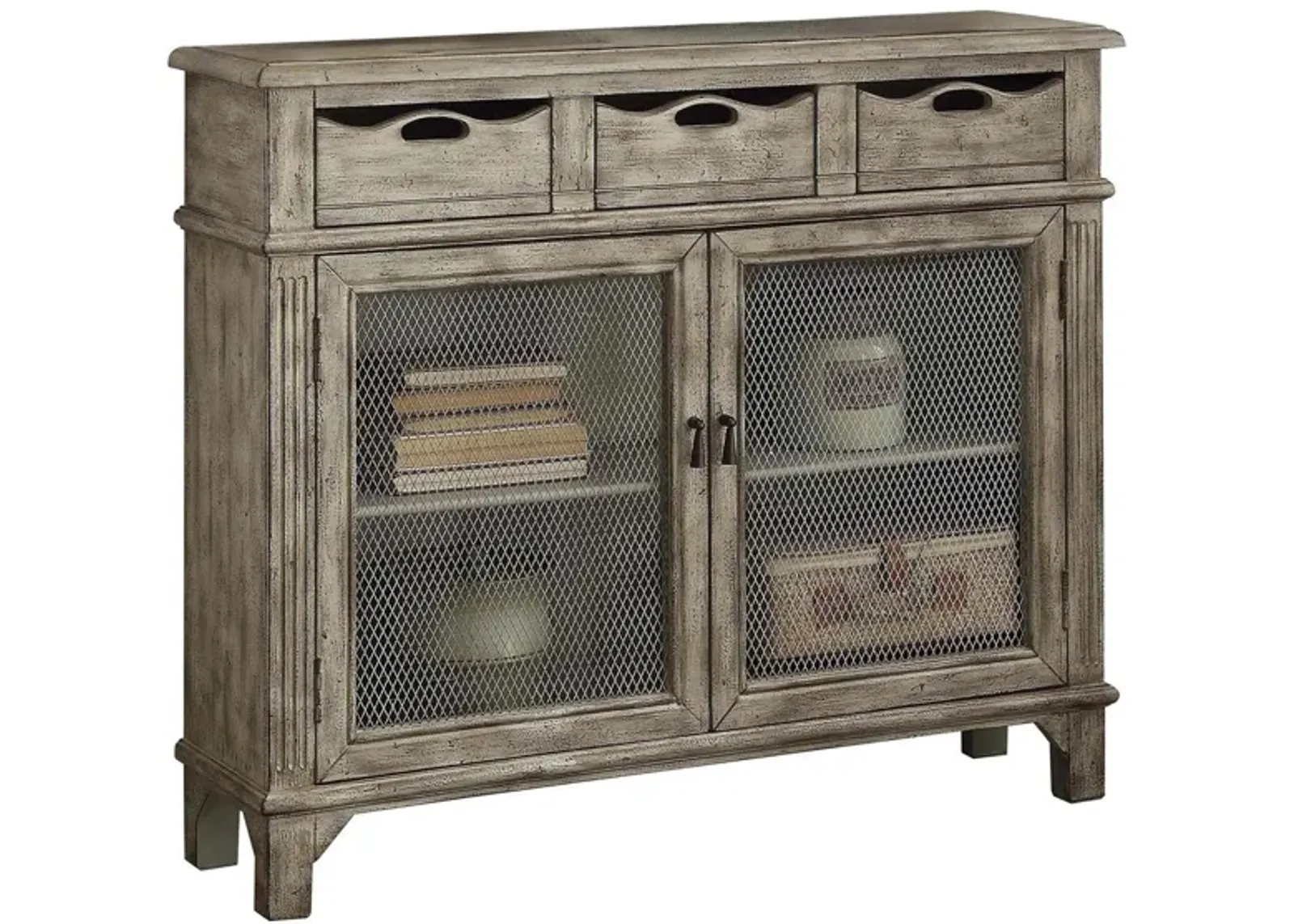 Vernon Console Cabinet in Weathered Gray by Acme Furniture Industry