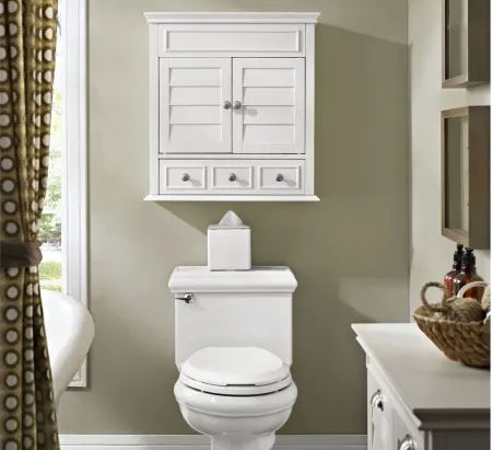 Lydia Wall Cabinet in White by Crosley Brands