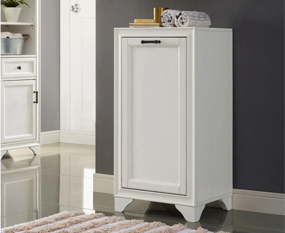 Tara Linen Hamper in White by Crosley Brands