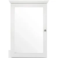 Lydia Mirrored Wall Cabinet in White by Crosley Brands