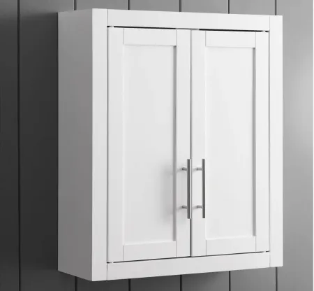 Savannah Wall Cabinet in White by Crosley Brands