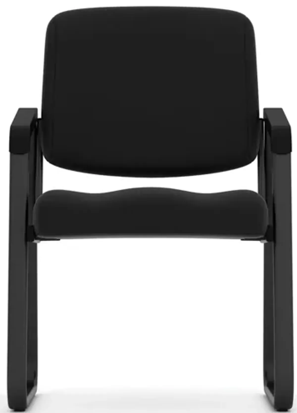 Oldenfeld Guest Chair in Black Antimicrobial Vinyl; Black by Coe Distributors