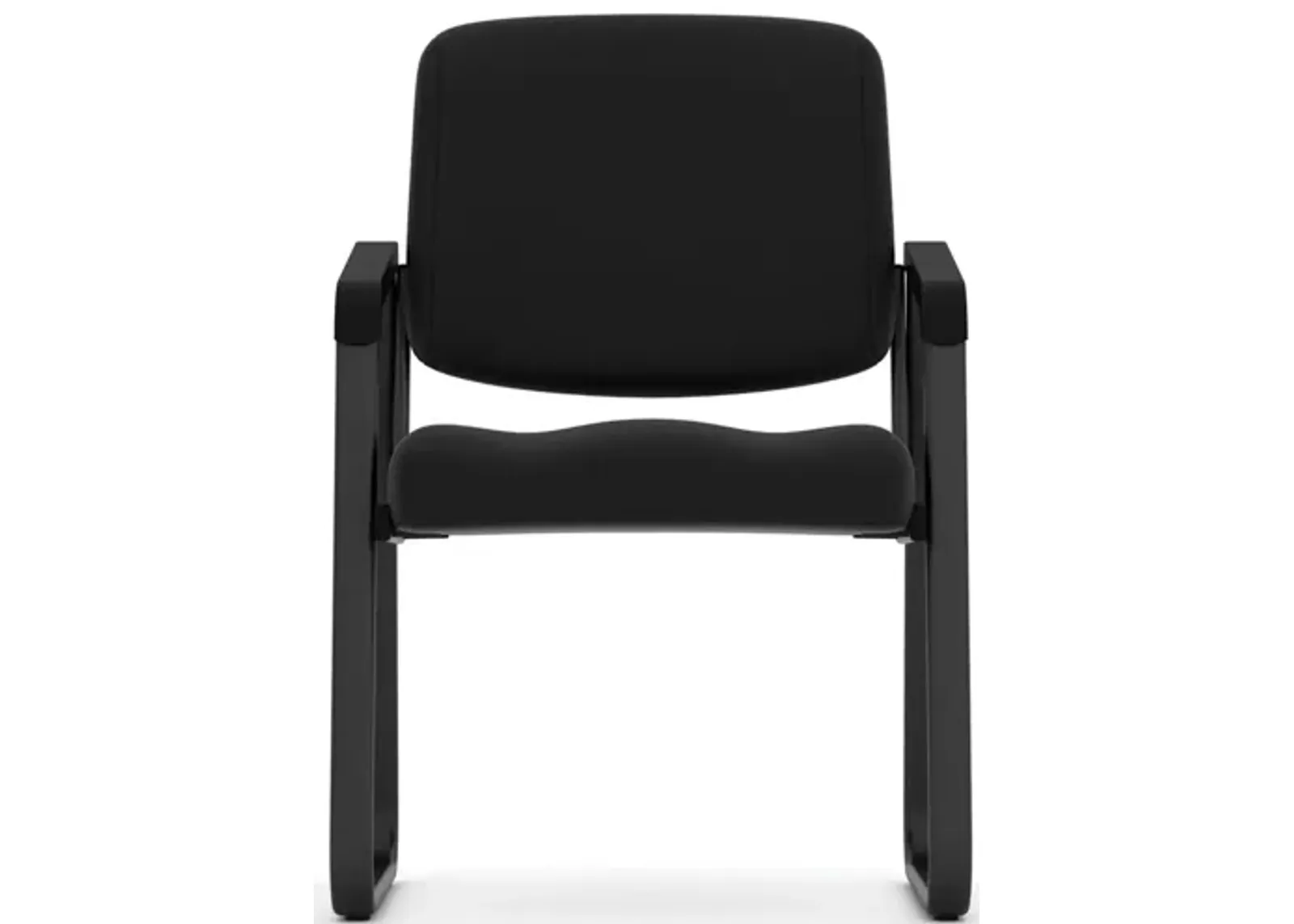 Oldenfeld Guest Chair in Black Antimicrobial Vinyl; Black by Coe Distributors