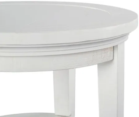 Heron Cove Round Accent Table in Chalk White by Magnussen Home