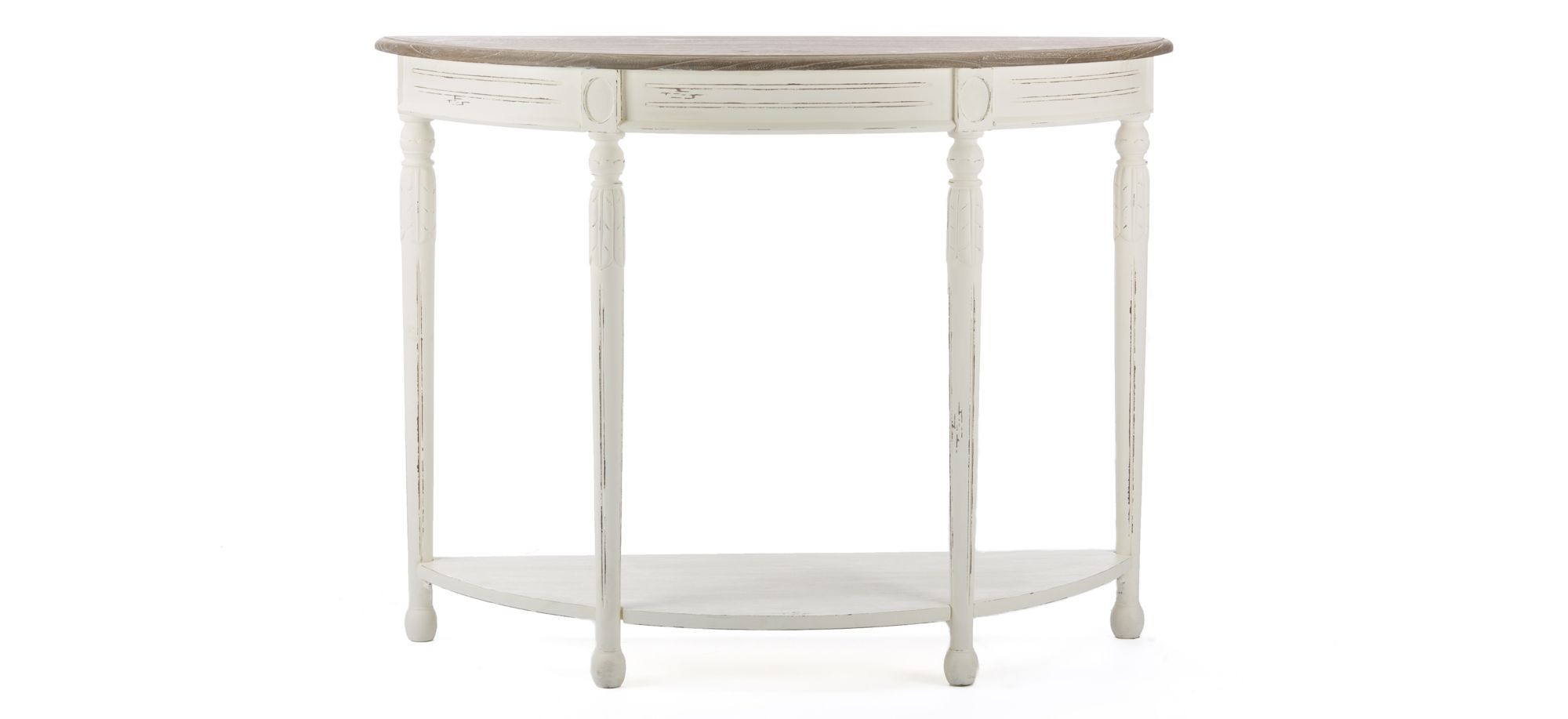 Vologne Console Table in White/Natural by Wholesale Interiors