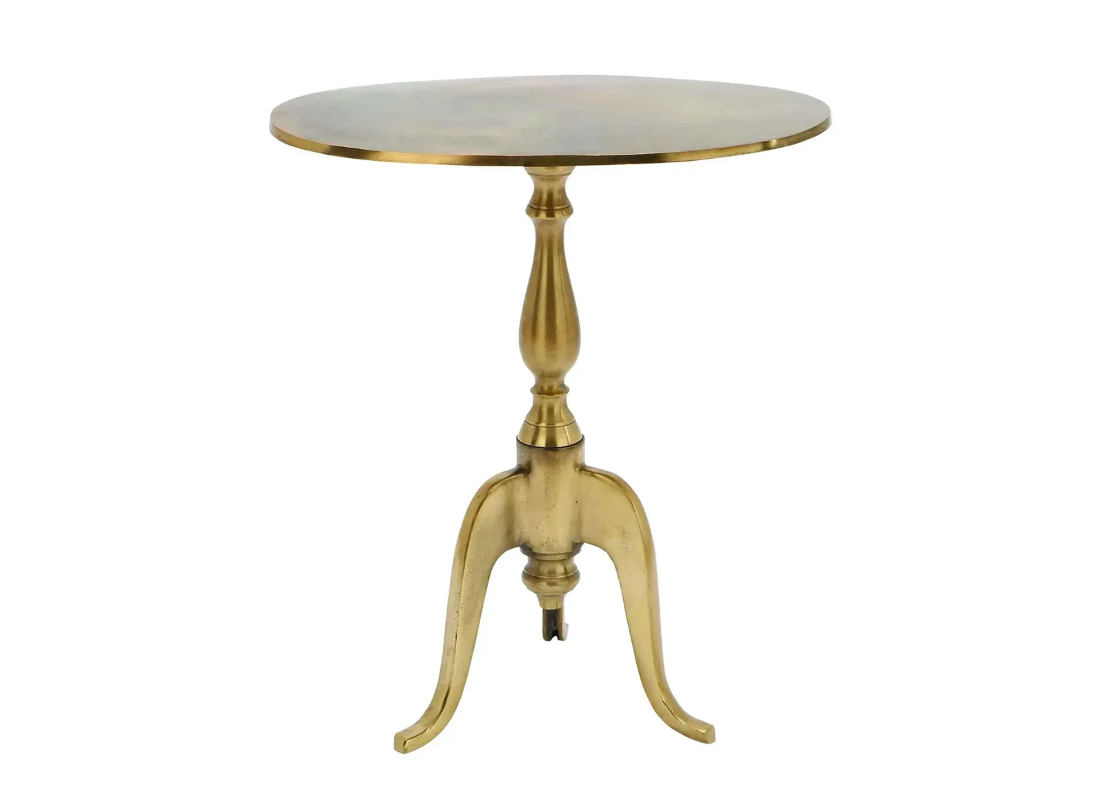 Ivy Collection Tripod Accent Table in Gold by UMA Enterprises