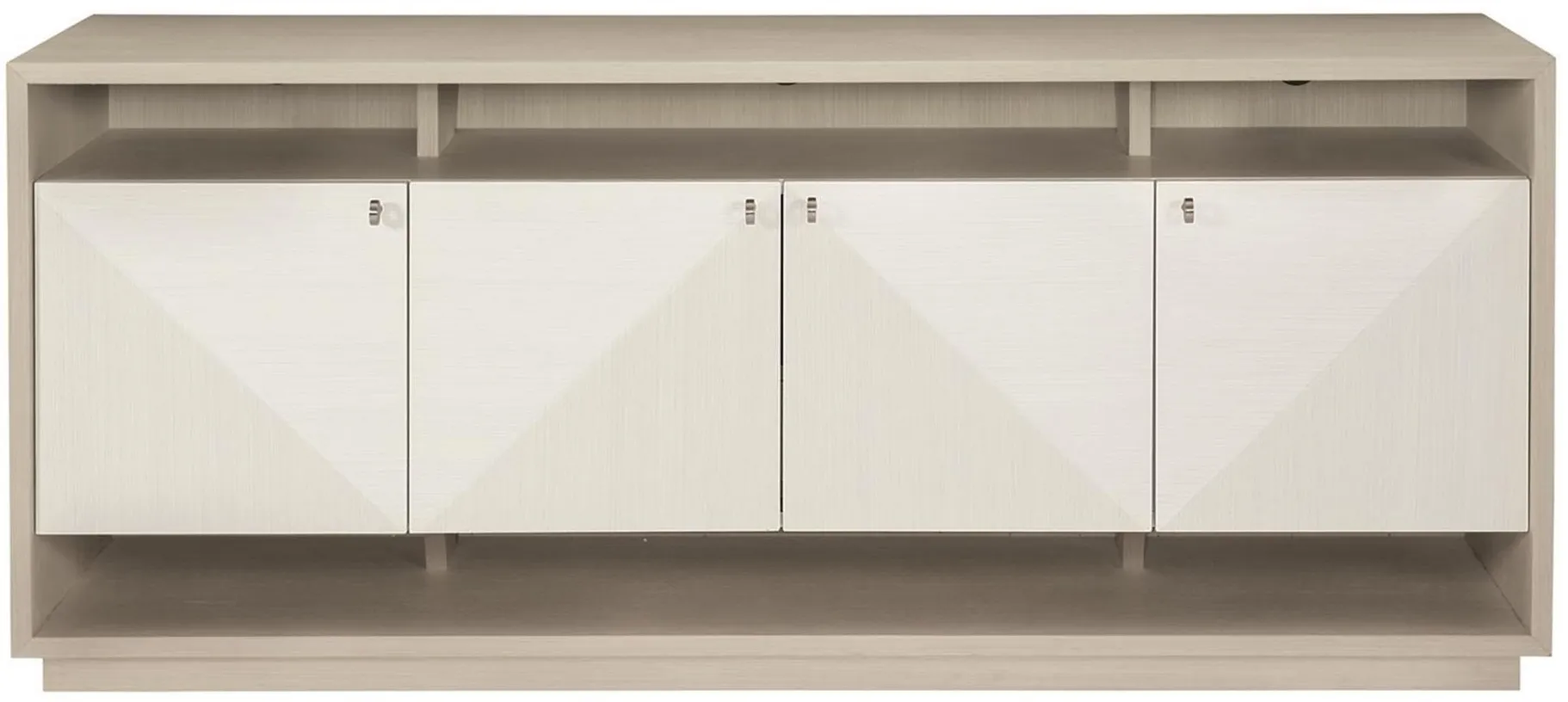 Axiom Entertainment Credenza in Linear Grey/Linear White by Bernhardt