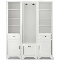 Tara Entryway Set -3pc. in Distressed White by Crosley Brands
