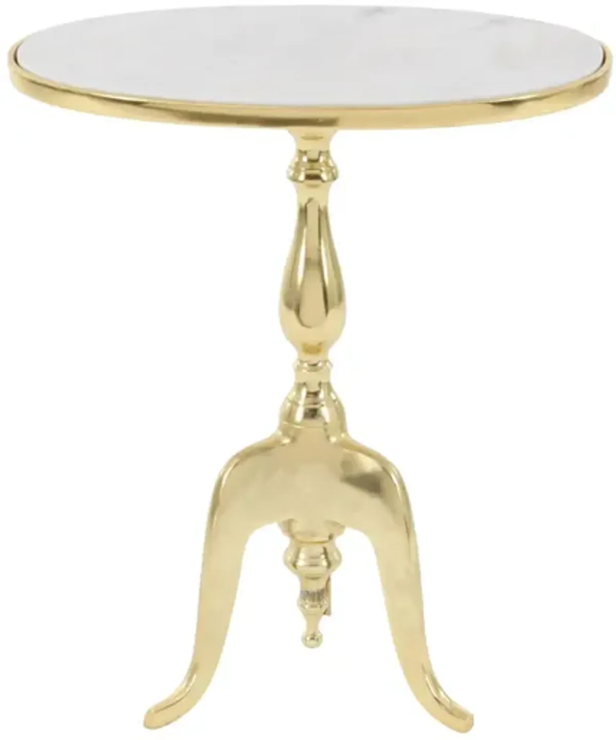 Ivy Collection Tripod Accent Table in Gold by UMA Enterprises