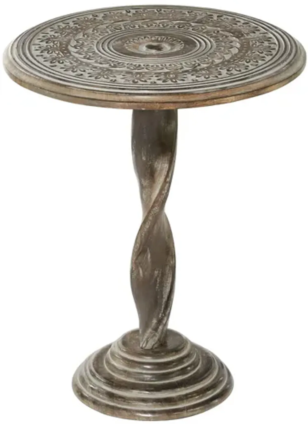 Ivy Collection Flute Accent Table in Brown by UMA Enterprises