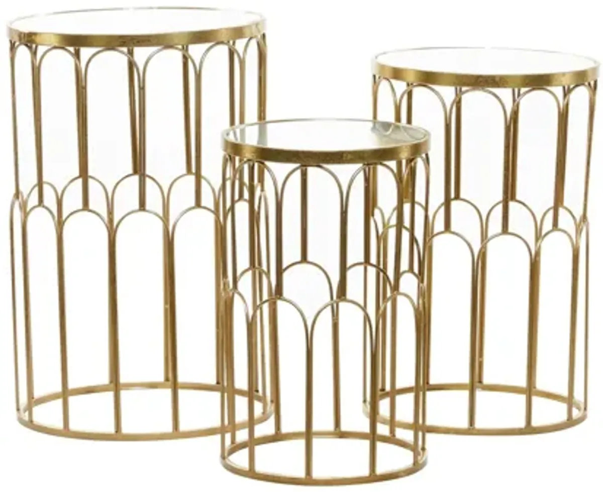 Ivy Collection Barrel Accent Table -3pc.
