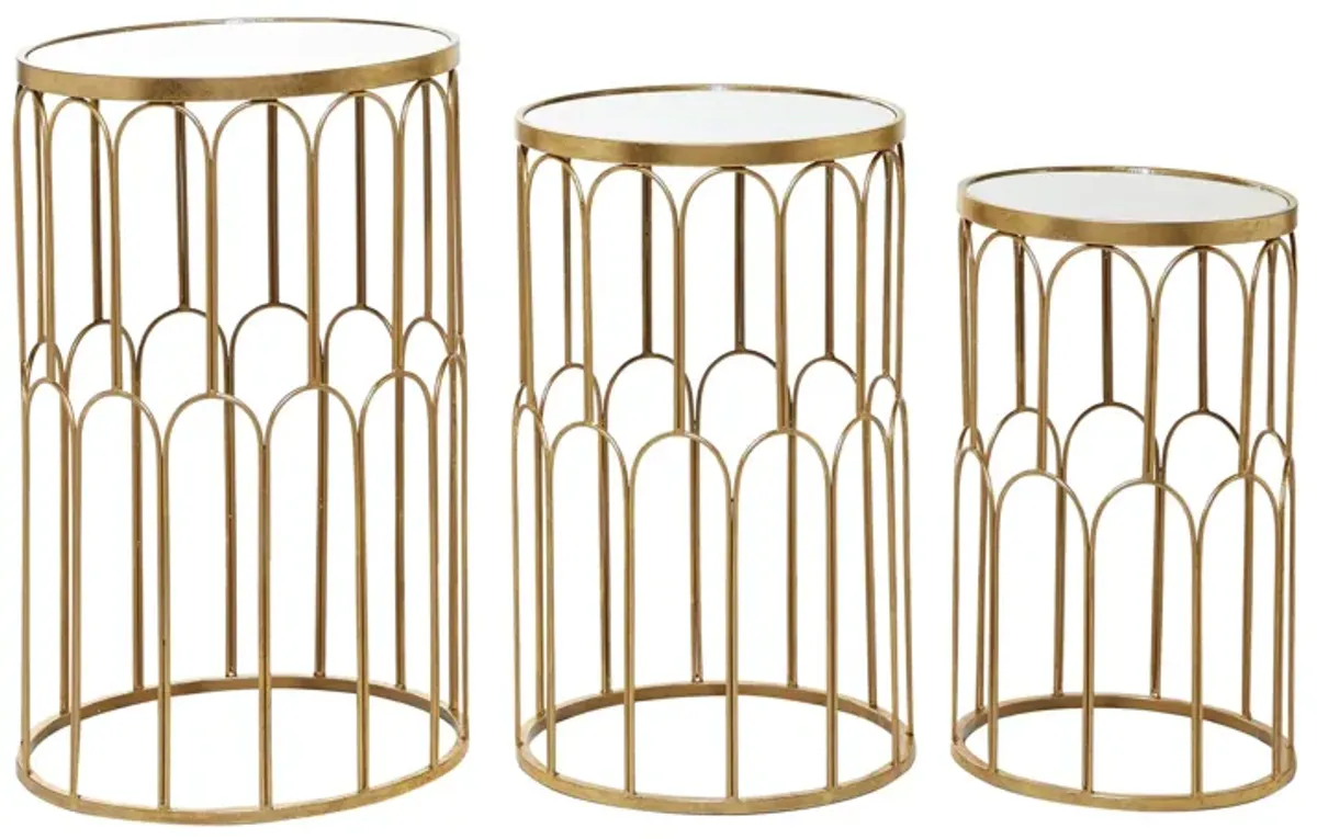 Ivy Collection Barrel Accent Table -3pc.