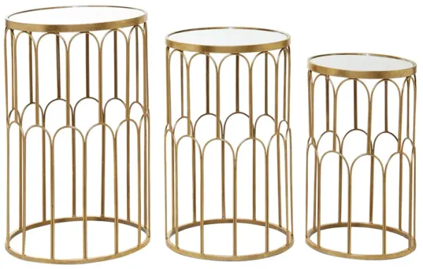 Ivy Collection Barrel Accent Table -3pc.