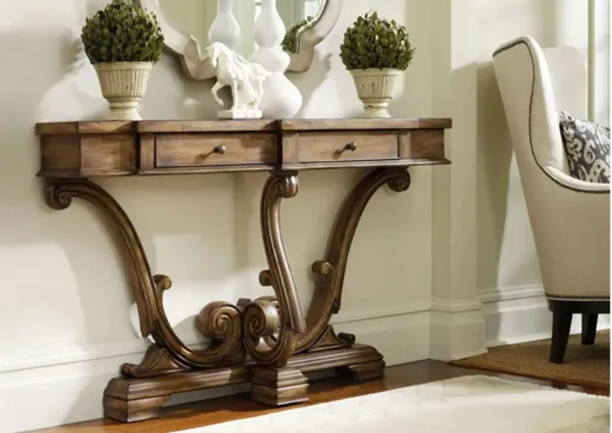 Sanctuary Two Drawer Rectangular Thin Console Table