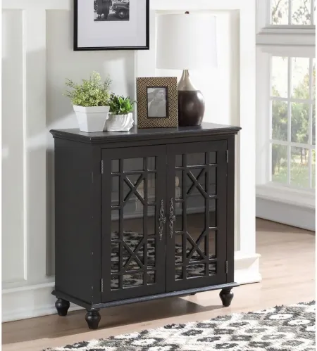 Alouette Accent Cabinet in Antique Black by Homelegance