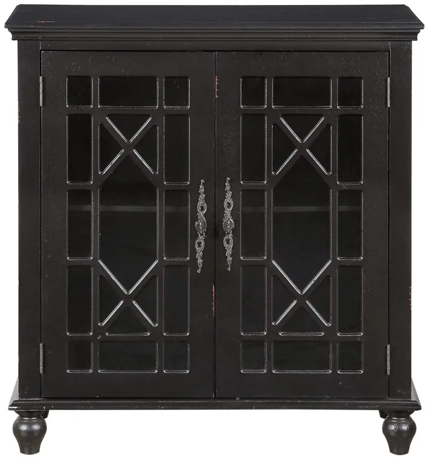 Alouette Accent Cabinet in Antique Black by Homelegance