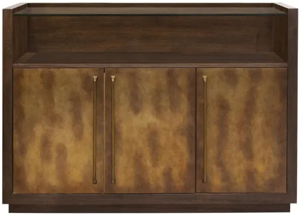 Marx 3 Door Copper Bar with Glass Top