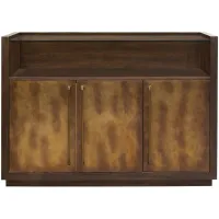 Marx 3 Door Copper Bar with Glass Top in Multi by Bellanest.