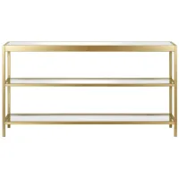 Alexis 55" Rectangular Console Table in Brass by Hudson & Canal