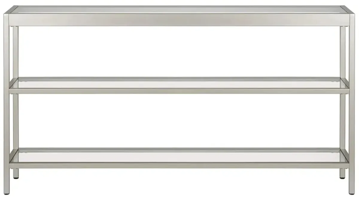 Alexis 55" Rectangular Console Table in Satin Nickel by Hudson & Canal