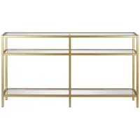 Sivil 55" Rectangular Console Table in Brass by Hudson & Canal