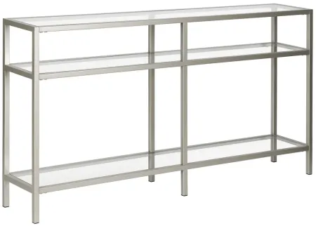Sivil 55" Rectangular Console Table in Satin Nickel by Hudson & Canal