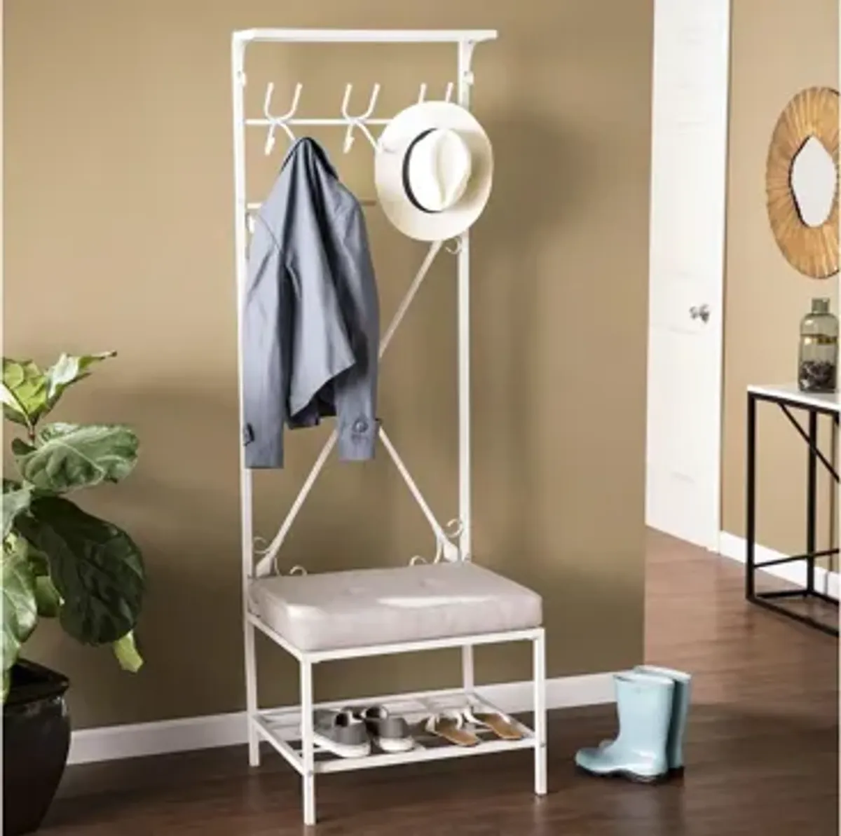 Thorne Entryway Bench/Storage Rack