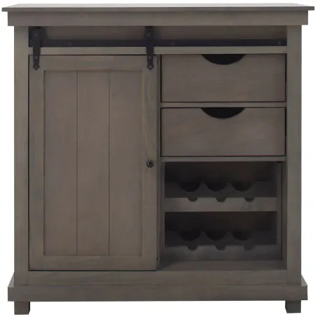 Beebe Wine Cabinet in Overland Gray by Golden Oak