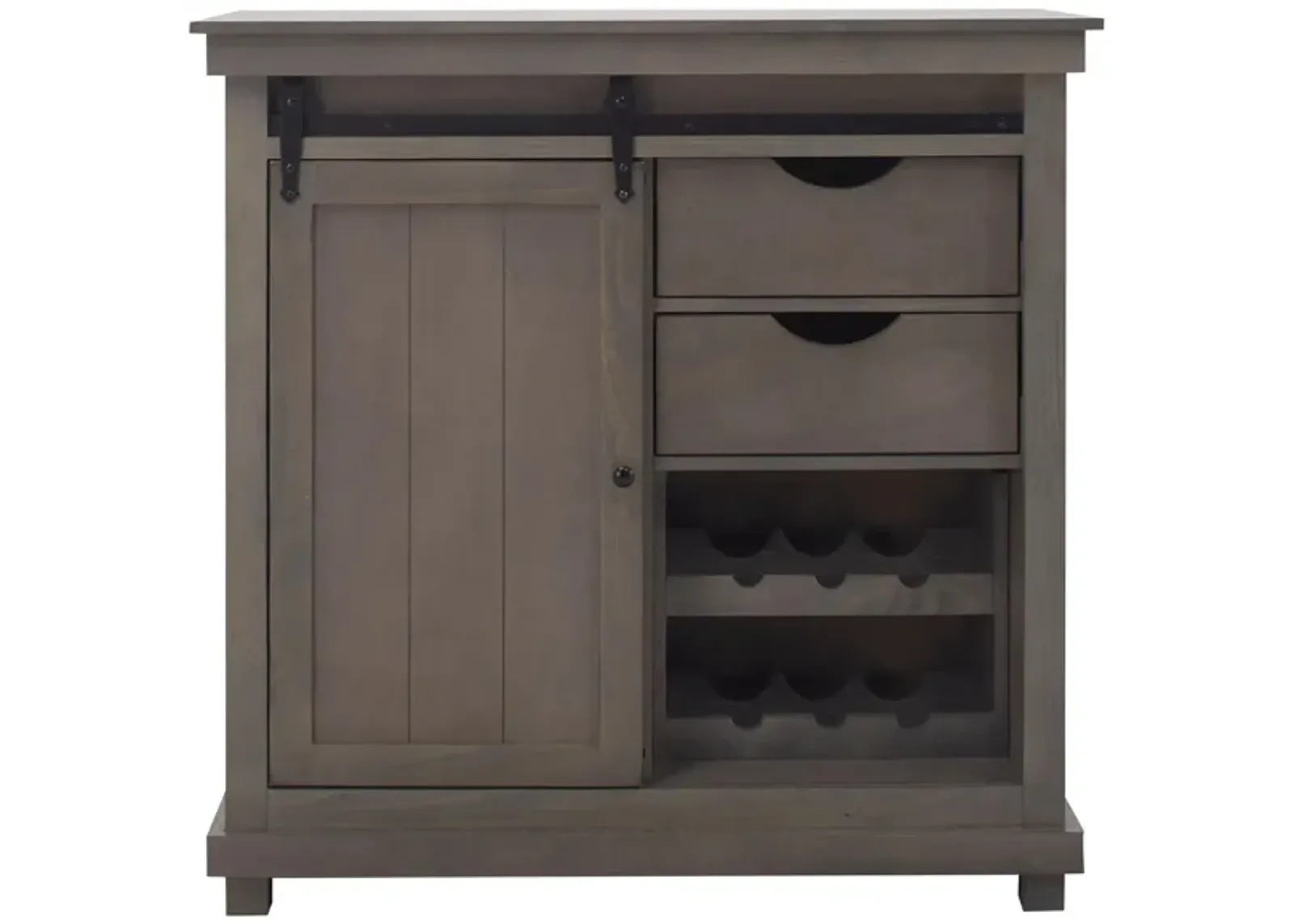 Beebe Wine Cabinet in Overland Gray by Golden Oak