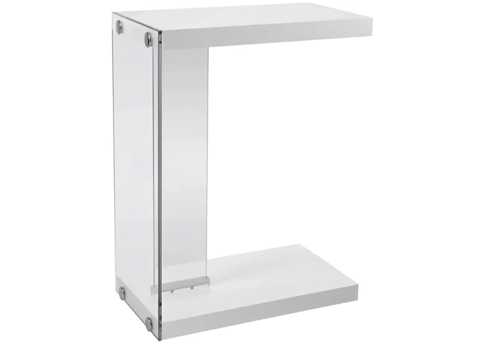 Gaines Accent Table in Glossy White by Monarch Specialties