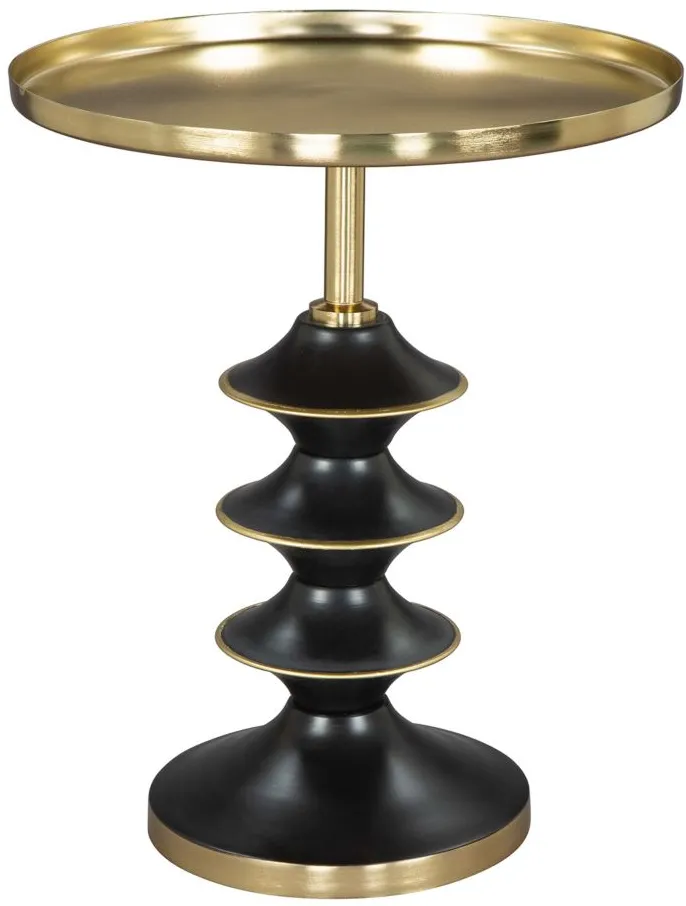 Donahue Side Table in Gold, Black by Zuo Modern