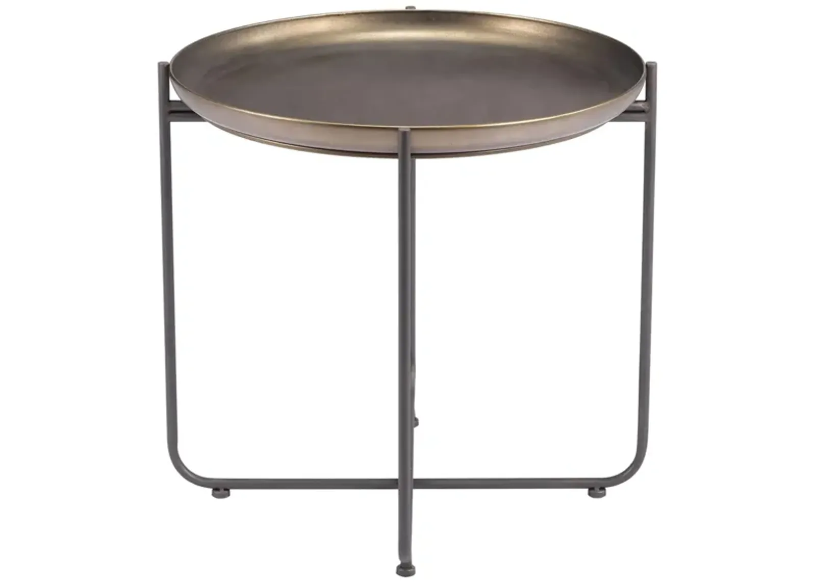 Bronson Side Table in Bronze by Zuo Modern