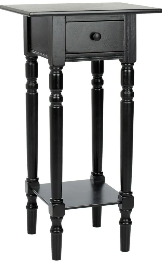 Sabrina End Table in Distressed Black by Safavieh