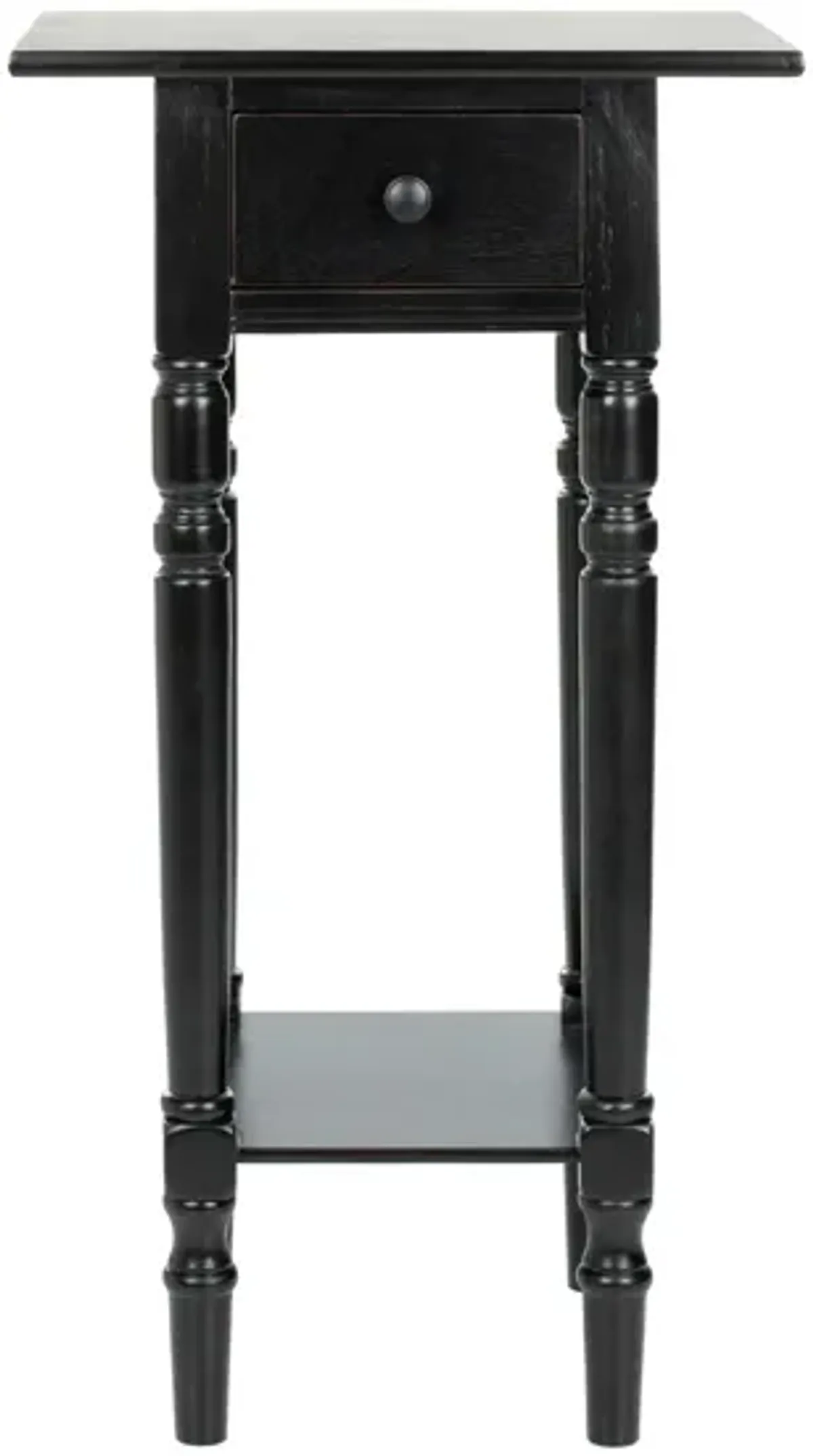 Sabrina End Table in Distressed Black by Safavieh