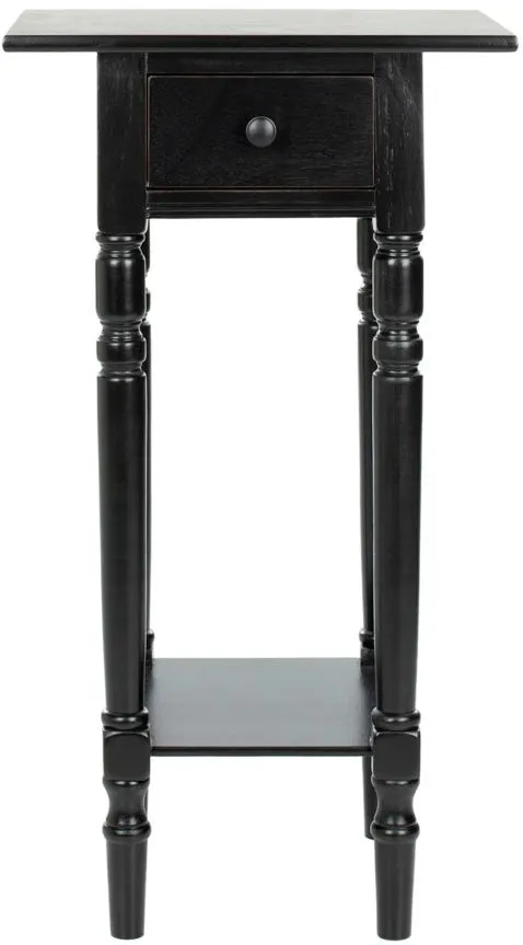 Sabrina End Table in Distressed Black by Safavieh