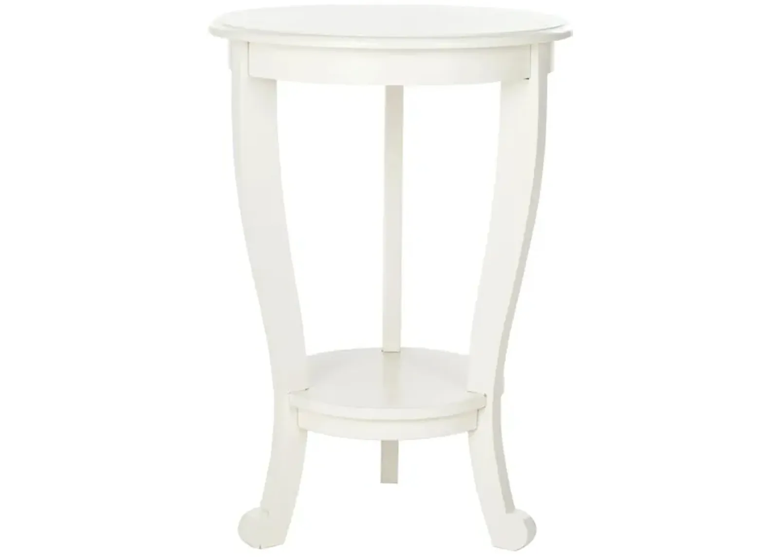 Mary Accent Table in Distressed Cream by Safavieh