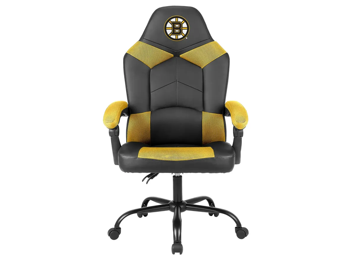 NHL Faux Leather Oversized Gaming Chair in Boston Bruins by Imperial International