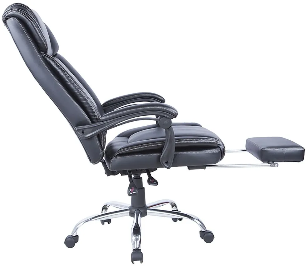 Modern Ergonomic Computer Chair in Black by Chintaly Imports