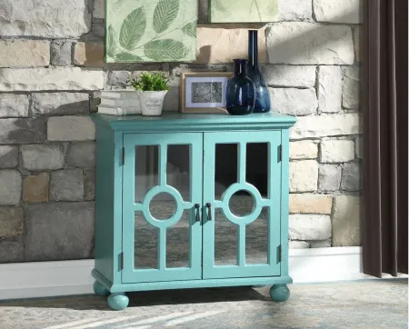 Chai Accent Chest in Antique Aqua by Homelegance